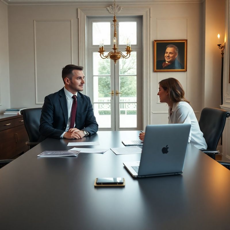 Dvaja konzultanti v diskusii pri konferenčnom stole